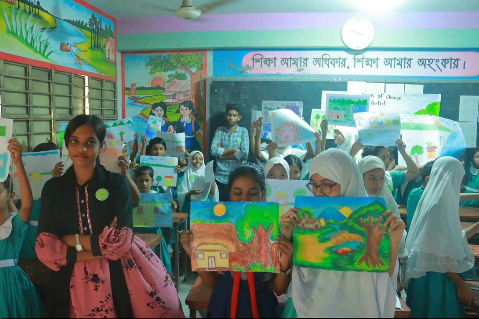 SEEDS OF CHANGE ARTISTS activity at Fatullah Government Primary School
