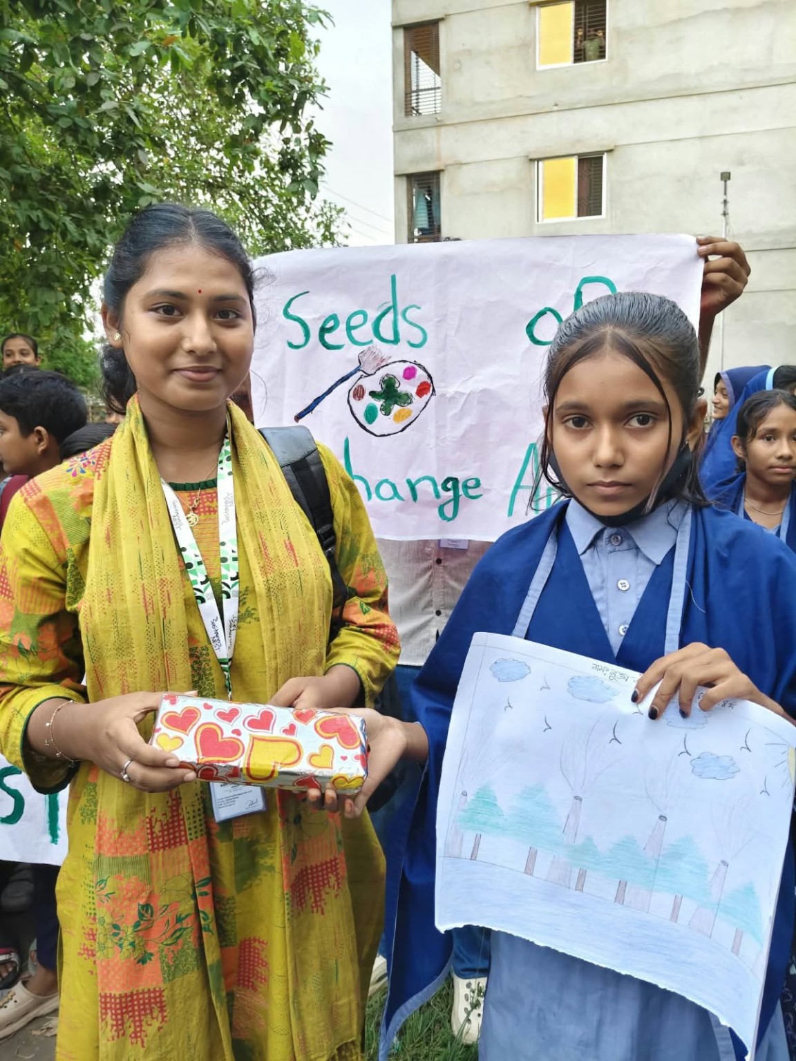 SEEDS OF CHANGE ARTISTS activity at Isdair Government Primary School